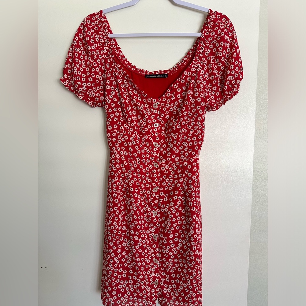 Abercrombie & Fitch Red Floral Mini Dress